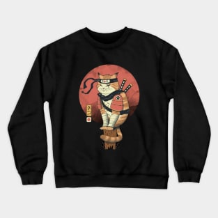 Samurai cat Crewneck Sweatshirt